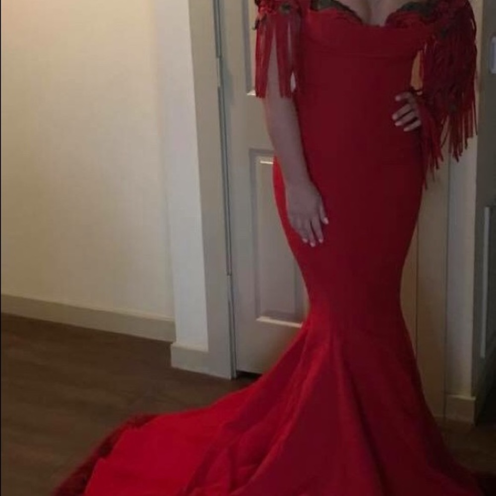Mnm  Couture red evening gown / dress